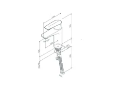 AM.PM Einhebel-Waschtischarmatur Gem Wasserhahn Bad aus Messing, Mischbatterie FGA02100< Einhebelmischer