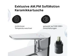 AM.PM Einhebel-Waschtischarmatur Hit Wasserhahn Bad FTA02100 Chrom< Einhebelmischer
