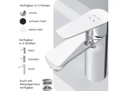 AM.PM Einhebel-Waschtischarmatur Hit Wasserhahn Bad FTA02100 Chrom< Einhebelmischer