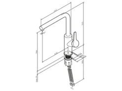 AM.PM Küchenarmatur X-Joy S Spültischarmatur Küche Spültisch-Einhebelmischer FXB05022< Einhebelmischer