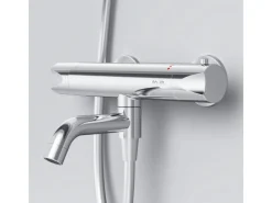Einhebelmischer<AM.PM Thermostat Duscharmatur Hit Brausearmatur aus Messing Mischbatterie Duschthermostat FTA50000 Chrom