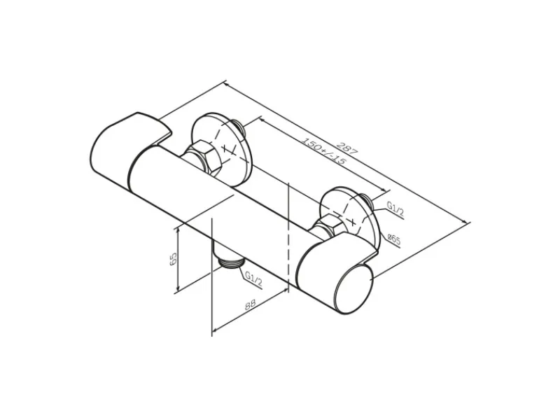 Discount AM.PM Thermostat Duscharmatur X-Joy Brausearmatur aus Messing, Mischbatterie Duschthermostat FXA40022 Schwarz