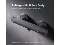 Sale AM.PM Thermostat Duscharmatur Hit Brausearmatur aus Messing, Mischbatterie, Duschthermostat FTA40022 Schwarz