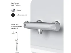 Einhebelmischer<AM.PM Thermostat Duscharmatur Hit Brausearmatur aus Messing, Mischbatterie, Duschthermostat FTA40000