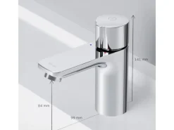 Best AM.PM TouchReel Waschtischarmatur, Wasserhahn Bad aus Messing, Waschbecken Armatur, Mischbatterie X-Joy FXT02500 Chrom
