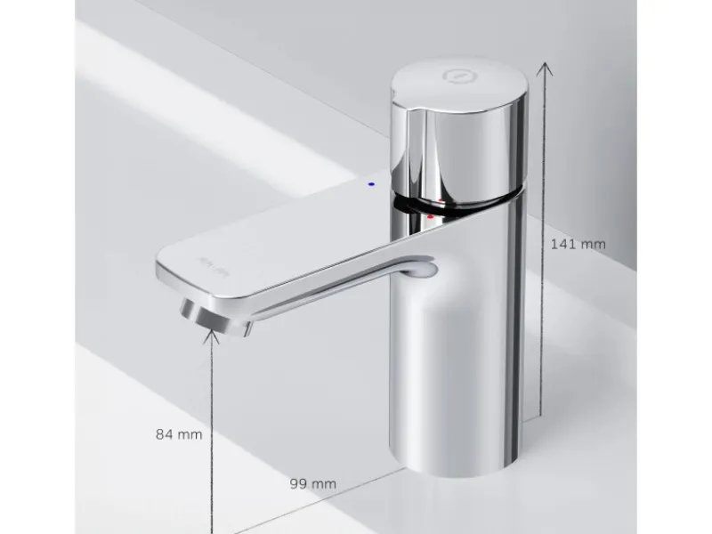 Best AM.PM TouchReel Waschtischarmatur, Wasserhahn Bad aus Messing, Waschbecken Armatur, Mischbatterie X-Joy FXT02500 Chrom
