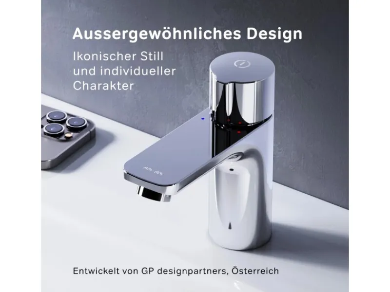 Best AM.PM TouchReel Waschtischarmatur, Wasserhahn Bad aus Messing, Waschbecken Armatur, Mischbatterie X-Joy FXT02500 Chrom