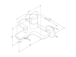 Einhebelmischer<AM.PM Wannenarmatur X-Joy TouchReel Mischbatterie Badewanne FXT10500 Chrom