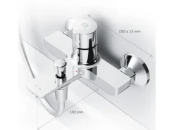 Einhebelmischer<AM.PM Wannenarmatur X-Joy TouchReel Mischbatterie Badewanne FXT10500 Chrom