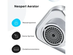 Hot AM.PM Waschtischarmatur EcoStart-Funktion mit Klick-Ablauf, Waschbecken Armatur, Mischbatterie FXA82800 X-Joy Chrom