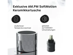 AM.PM Waschtischarmatur Gem mit Wassertemperatur Indikator FGA02400 Chrom< Einhebelmischer