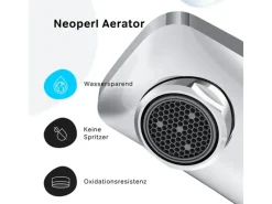 AM.PM Waschtischarmatur Gem mit Wassertemperatur Indikator FGA02400 Chrom< Einhebelmischer