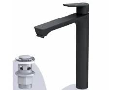 Einhebelmischer<AM.PM Waschtischarmatur Hoch mit Klick-Ablaufgarnitur Hit Wasserhahn Bad, Mischbatterie FTA92222