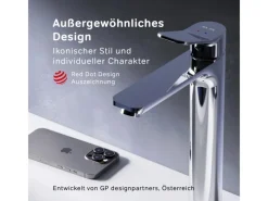 AM.PM Waschtischarmatur Hoch mit Klick-Ablaufgarnitur, Waschbecken Armatur, Mischbatterie FXA92200 X-Joy Chrom< Einhebelmischer