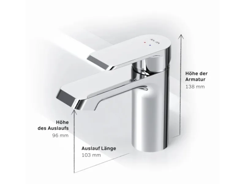 AM.PM Waschtischarmatur mit Klick-Ablaufgarnitur Flash Wasserhahn Bad, Waschbecken Armatur, Mischbatterie FNA82100 Chrom< Einhebelmischer