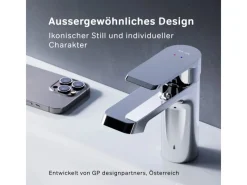 AM.PM Waschtischarmatur mit Klick-Ablaufgarnitur Flash Wasserhahn Bad, Waschbecken Armatur, Mischbatterie FNA82100 Chrom< Einhebelmischer