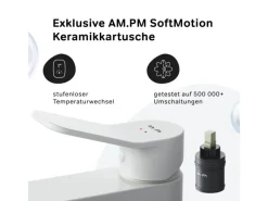 AM.PM Waschtischarmatur mit Klick-Ablaufgarnitur, Waschbecken Armatur, Mischbatterie FXA82133 X-Joy Wasserhahn Bad< Einhebelmischer