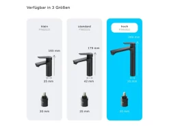 AM.PM Waschtischarmatur mit hohem Auslauf Hit Wasserhahn Bad aus Messing, Mischbatterie FTA92022< Einhebelmischer
