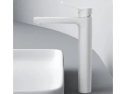 Best AM.PM Waschtischarmatur mit hohem Auslauf, Waschbecken Armatur, Mischbatterie FXA92033 X-Joy Wasserhahn Bad Weiß