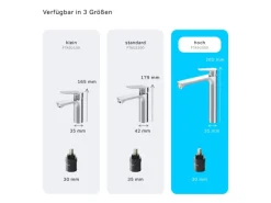 AM.PM Waschtischarmatur mit hohem Auslauf Hit Wasserhahn Bad aus Messing, Mischbatterie FTA92000< Einhebelmischer