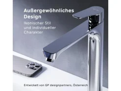 AM.PM Waschtischarmatur mit hohem Auslauf Hit Wasserhahn Bad aus Messing, Mischbatterie FTA92000< Einhebelmischer