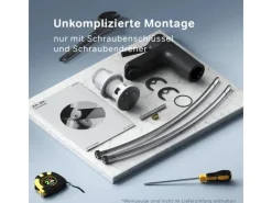 Clearance AM.PM Waschtischarmatur mit Klick-Ablauf, Wasserhahn, Waschbecken Armatur, Mischbatterie FXB82122 X-Joy S Schwarz