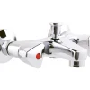 AquaSu Badewannenarmatur Zweigriffmischer Standard Chrom< Zweigriffarmatur