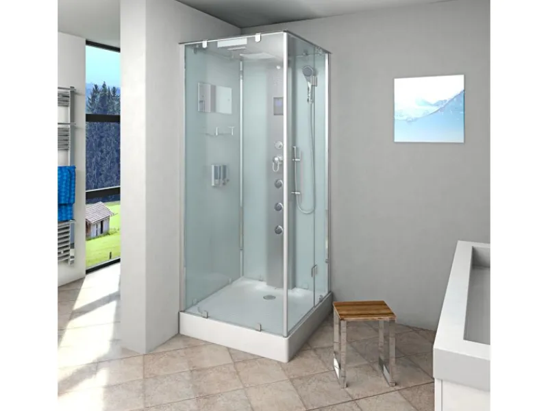 Online AcquaVapore AquaVapore Dampfdusche Duschtempel Sauna Dusche Duschkabine D38-00R2 80x80 cm