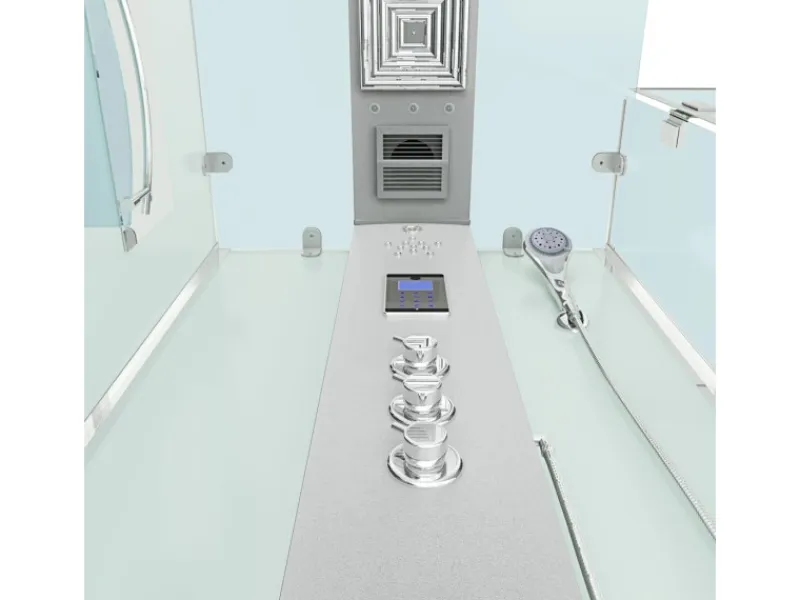 AcquaVapore AquaVapore Dampfdusche Duschtempel Sauna Dusche Duschkabine D38-00R3-EC 80x80 cm< Einhebelmischer