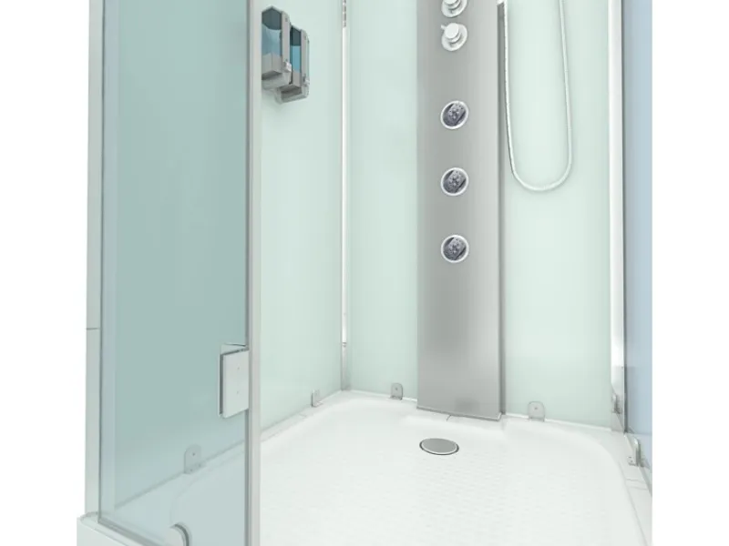 AcquaVapore Einhebelmischer<AquaVapore Dampfdusche Duschtempel Sauna Dusche Duschkabine D38-10L3-EC 90x90 cm