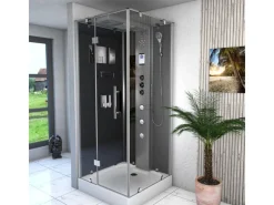 AcquaVapore AquaVapore Dampfdusche Duschtempel Sauna Dusche Duschkabine D38-13L3 90x90 cm< Einhebelmischer