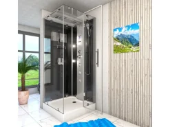 AcquaVapore AquaVapore Dampfdusche Duschtempel Sauna Dusche Duschkabine D38-13R2 90x90 cm< Einhebelmischer