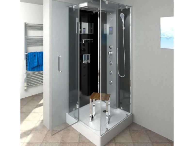 AcquaVapore Einhebelmischer<AquaVapore Dampfdusche Duschtempel Sauna Dusche Duschkabine D38-03L2 80x80 cm