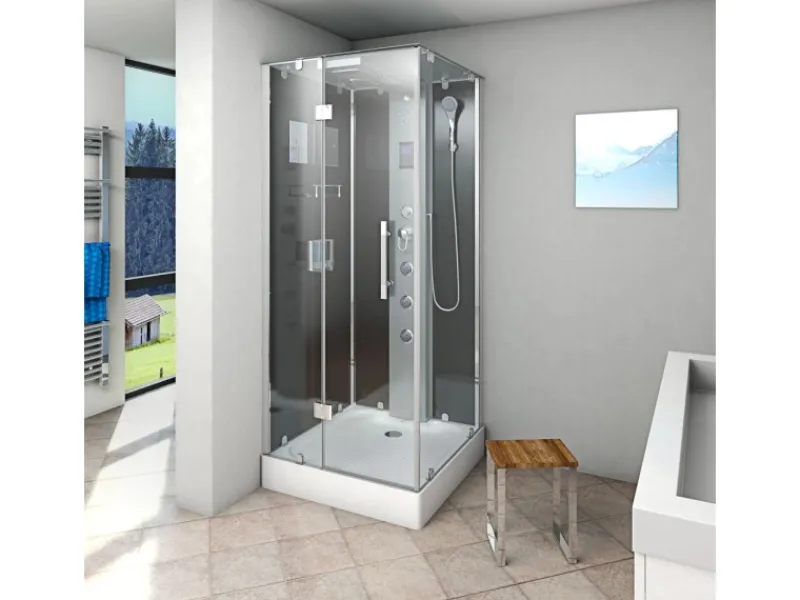 AcquaVapore Einhebelmischer<AquaVapore Dampfdusche Duschtempel Sauna Dusche Duschkabine D38-03L2 80x80 cm