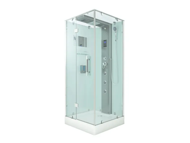 AcquaVapore Einhebelmischer<AquaVapore Dampfdusche Duschtempel Sauna Dusche Duschkabine D38-20L2 100x100 cm