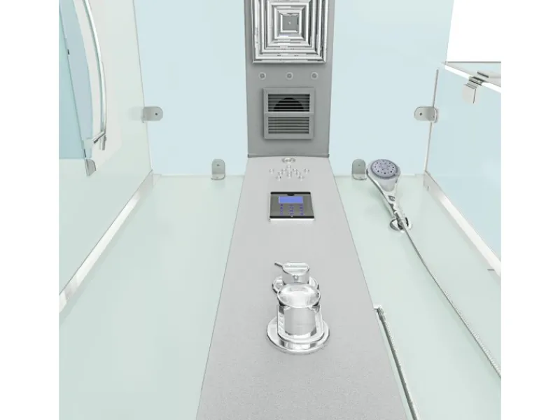 AcquaVapore Einhebelmischer<AquaVapore Dampfdusche Duschtempel Sauna Dusche Duschkabine D38-10R2-EC 90x90 cm