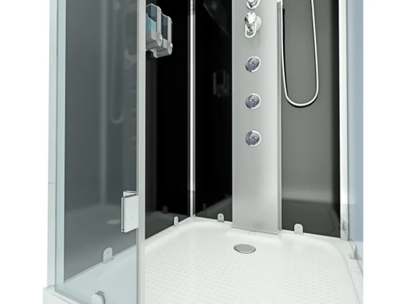 AcquaVapore Einhebelmischer<AquaVapore Dampfdusche Duschtempel Sauna Dusche Duschkabine D38-13L2 90x90 cm