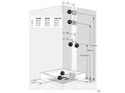 AcquaVapore AquaVapore Dampfdusche Duschtempel Sauna Dusche Duschkabine D38-13R2-EC 90x90 cm< Einhebelmischer