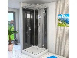 AcquaVapore AquaVapore Dampfdusche Duschtempel Sauna Dusche Duschkabine D38-13R2-EC 90x90 cm< Einhebelmischer