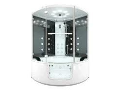 AcquaVapore AquaVapore Dampfdusche Whirlpool Dusche Duschkabine K60-SW-EH-EC-SC 140x140cm< Einhebelmischer