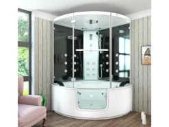 AcquaVapore AquaVapore Dampfdusche Whirlpool Dusche Duschkabine K60-SW-EH-EC 140x140cm< Einhebelmischer