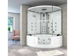 AcquaVapore Einhebelmischer<AquaVapore Dampfdusche Whirlpool Dusche Duschkabine K70-WS-EH-EC-SC 150x150cm