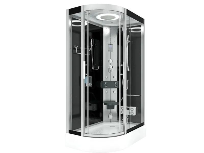 AcquaVapore AquaVapore Dusche Duschkabine D60-73T2L-EC Duschtempel Sauna 120x80 cm< Einhebelmischer