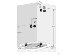 AcquaVapore AquaVapore Dusche Duschkabine D60-73T2L-EC Duschtempel Sauna 120x80 cm< Einhebelmischer