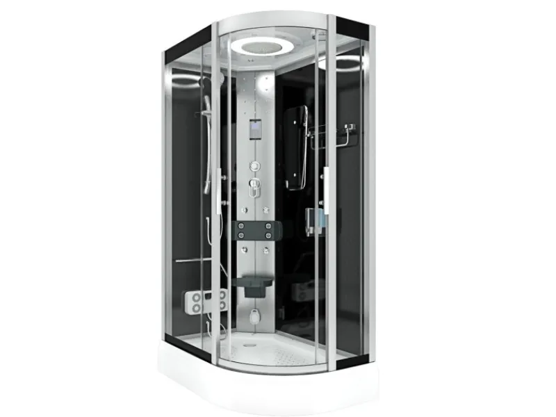 AcquaVapore Einhebelmischer<AquaVapore Dusche Duschkabine D60-73T2R Duschtempel Sauna 80x120 cm