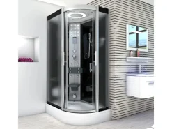 AcquaVapore AquaVapore Dusche Duschkabine D60-73M2R Duschtempel Sauna 80x120 cm< Einhebelmischer