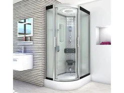 AcquaVapore Einhebelmischer<AquaVapore Duschkabine Komplettdusche Fertigdusche Dusche D60-70M0L-EC 120x80 cm