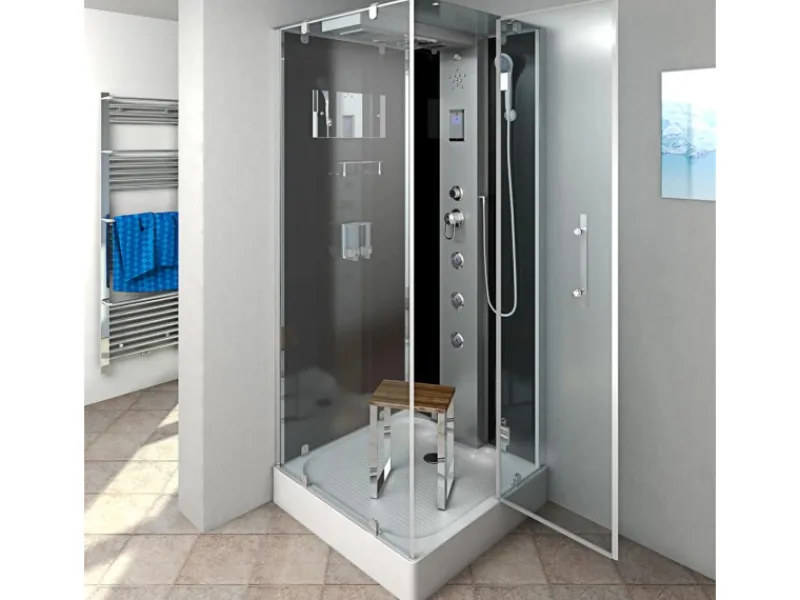 AcquaVapore Einhebelmischer<AquaVapore Duschkabine Komplettdusche D38-03R0 Fertigdusche Dusche 80x80 cm