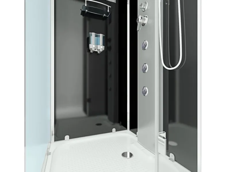 AcquaVapore Einhebelmischer<AquaVapore Duschkabine Komplettdusche D38-23R0 Fertigdusche Dusche 100x100 cm
