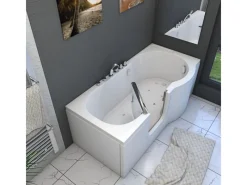 New AcquaVapore AquaVapore Seniorenwanne mit Tür Whirlpool S12-TH-AIR-L Badewanne 170x85cm